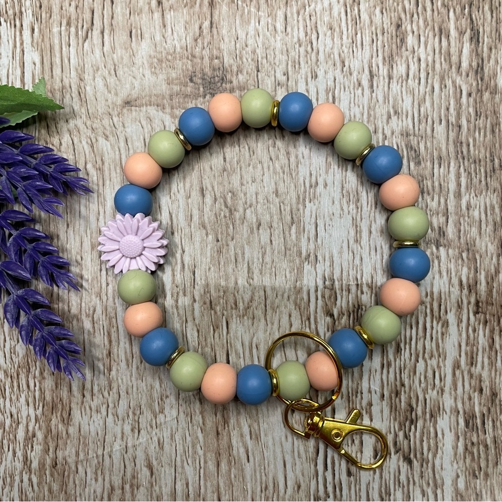 Handcrafted Flower Beaded Wristlets Fashion Accessories Artisan Bracelets Gifts